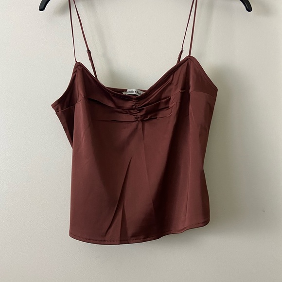 Abercrombie and Fitch Satin Cami - BROWN - XS - Picture 2 of 5